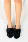 รองเท้าแตะขนเฟอร์ - Plush Faux Fur House Rubber Sole Slipper