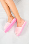 รองเท้าแตะขนเฟอร์  - Plush Faux Fur Rubber Sole House Slipper