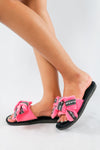 รองเท้าแตะขนเฟอร์ - Plush Faux Fur Rubber Sole House Slipper