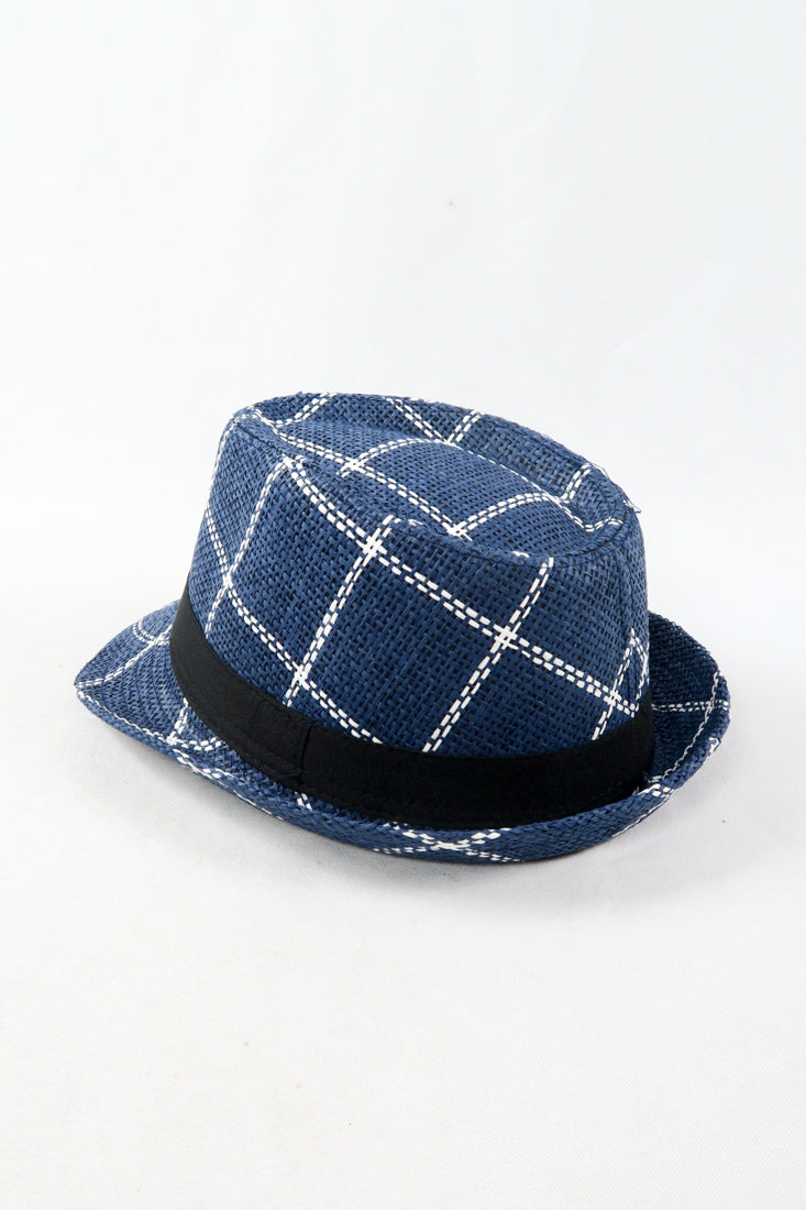 หมวกสาน ปานามา  - Woven Straw Hat with African Color Band
