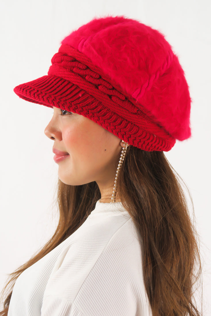 หมวกไหมพรม H-094 - Eyelash Knit Wool Hat