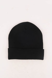 หมวกไหมพรมทรงบีนนี่ H005 - Unisex Solid Thick Wool Ribbed Beanie Hat