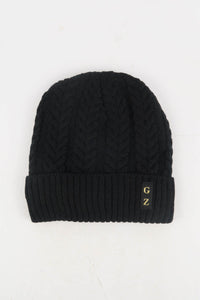 หมวกไหมพรมถักลายเปีย บุขนด้านใน H012- Unisex Cable Knit Fleece Lining Knit Beanie Ski Hat