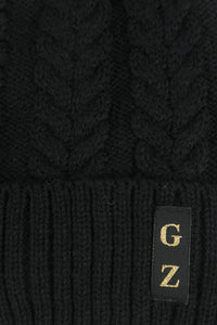 หมวกไหมพรมถักลายเปีย บุขนด้านใน H012- Unisex Cable Knit Fleece Lining Knit Beanie Ski Hat