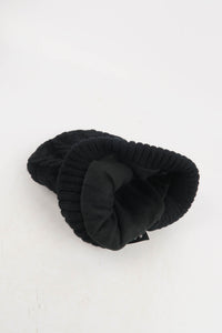หมวกไหมพรมถักลายเปีย บุขนด้านใน H012- Unisex Cable Knit Fleece Lining Knit Beanie Ski Hat