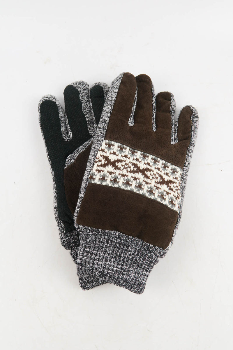 ถุงมือไหมพรมกันหนาว - Fleece Thick Knit Velvet Gloves