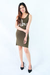 เดรสสั้นแขนในตัว - Sleeveless Soft Cotton Mini Dress