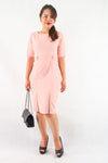 เดรสทรง Slim Fit - Short Sleeves Slim Fit Midi Dress