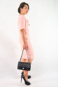 เดรสทรง Slim Fit - Short Sleeves Slim Fit Midi Dress