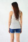 เสื้อกล้ามลายดอกไม้ - Scoop-Neck Tank Top