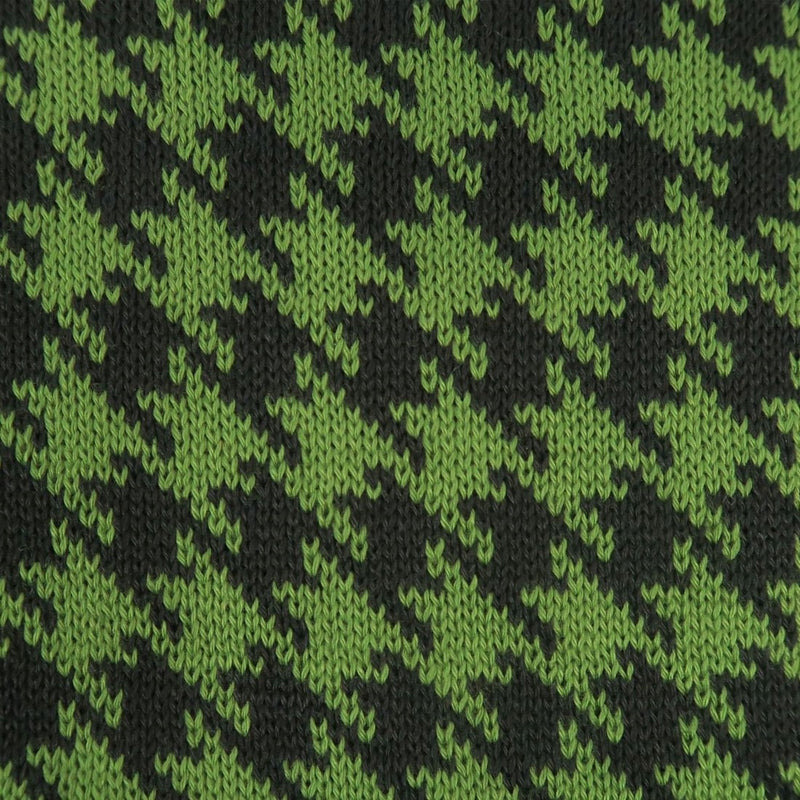 ผ้าพันคอไหมพรมลาย Houndstooth -Unisex Reversible Houndstooth Knit Scarf