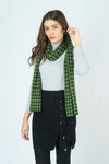 ผ้าพันคอไหมพรมลาย Houndstooth -Unisex Reversible Houndstooth Knit Scarf