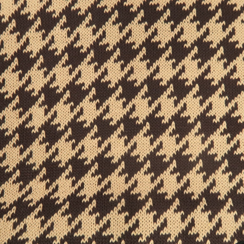 ผ้าพันคอไหมพรมลาย Houndstooth -Unisex Reversible Houndstooth Knit Scarf