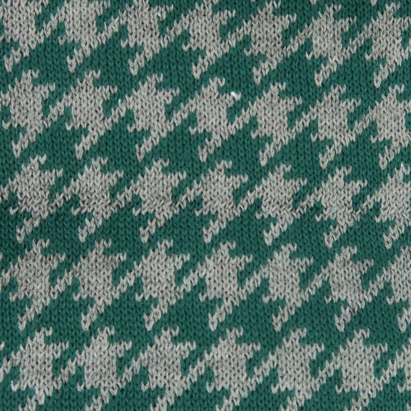 ผ้าพันคอไหมพรมลาย Houndstooth -Unisex Reversible Houndstooth Knit Scarf