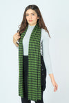 ผ้าพันคอไหมพรมลาย Houndstooth -Unisex Reversible Houndstooth Knit Scarf