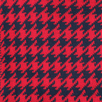 ผ้าพันคอไหมพรมลาย Houndstooth -Unisex Reversible Houndstooth Knit Scarf