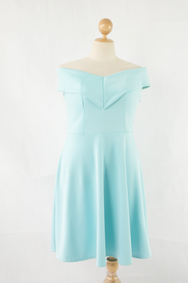 ชุดเดรส Off-Shoulder Fit & Flare - Love Off The Shoulder Fit & Flare Dress