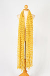 ผ้าพันคอไหมพรมตาข่าย  - Large Cable-Knit Soft Wool Scarf