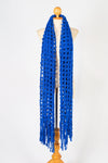 ผ้าพันคอไหมพรมตาข่าย  - Large Cable-Knit Soft Wool Scarf