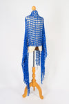 ผ้าพันคอไหมพรมตาข่าย  - Large Cable-Knit Soft Wool Scarf