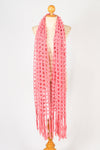 ผ้าพันคอไหมพรมตาข่าย  - Large Cable-Knit Soft Wool Scarf
