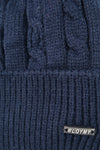 หมวกไหมพรมถักลายเปีย บุขนด้านในสำหรับกันหนาว No.688 - Unisex Cable Knit Fleece Lining Knit Beanie Ski Hat