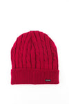 หมวกไหมพรมถักลายเปีย บุขนด้านในสำหรับกันหนาว No.688 - Unisex Cable Knit Fleece Lining Knit Beanie Ski Hat