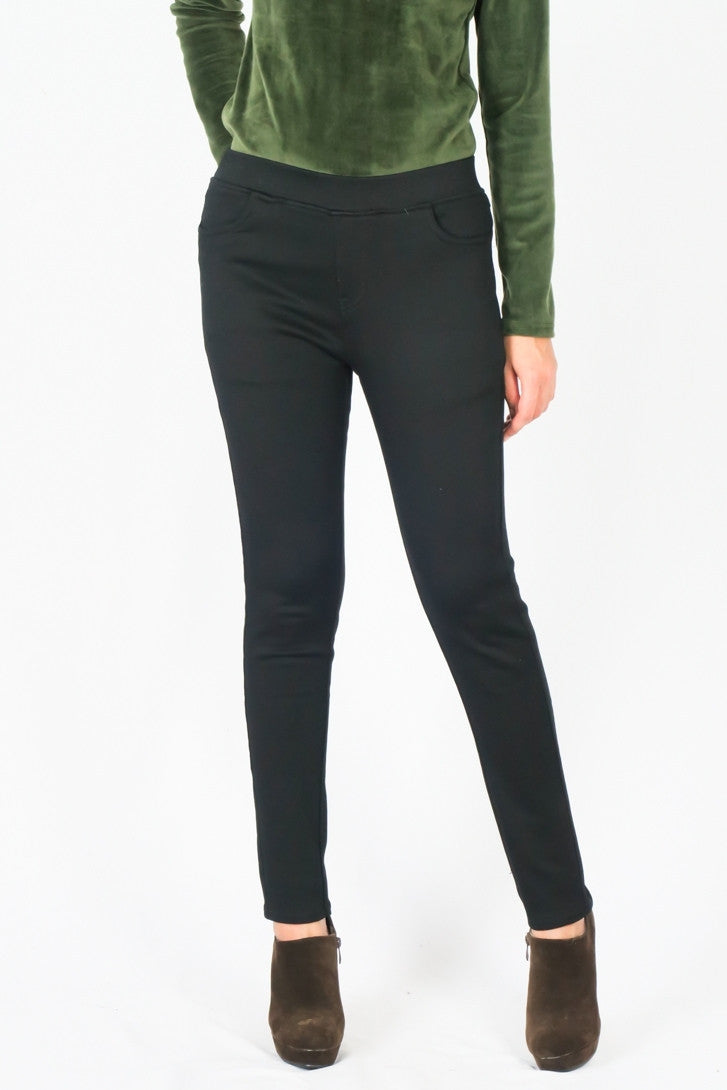 กางเกงบุกันหนาวทรงดินสอ - Thick Velvet Pencil Pants