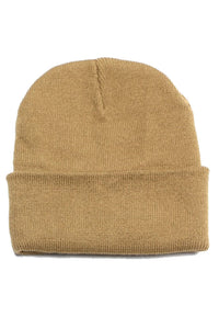 หมวกไหมพรมทรงบีนนี่ H005 - Unisex Solid Thick Wool Ribbed Beanie Hat