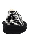 หมวกไหมพรมลายริ้ว - Unisex Winter striped Textured-Knit hat