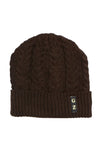 หมวกไหมพรมถักลายเปีย บุขนด้านใน H012- Unisex Cable Knit Fleece Lining Knit Beanie Ski Hat
