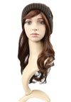 หมวกไหมพรมถักลายเปีย บุขนด้านใน H012- Unisex Cable Knit Fleece Lining Knit Beanie Ski Hat