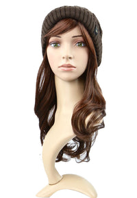 หมวกไหมพรมถักลายเปีย บุขนด้านใน H012- Unisex Cable Knit Fleece Lining Knit Beanie Ski Hat