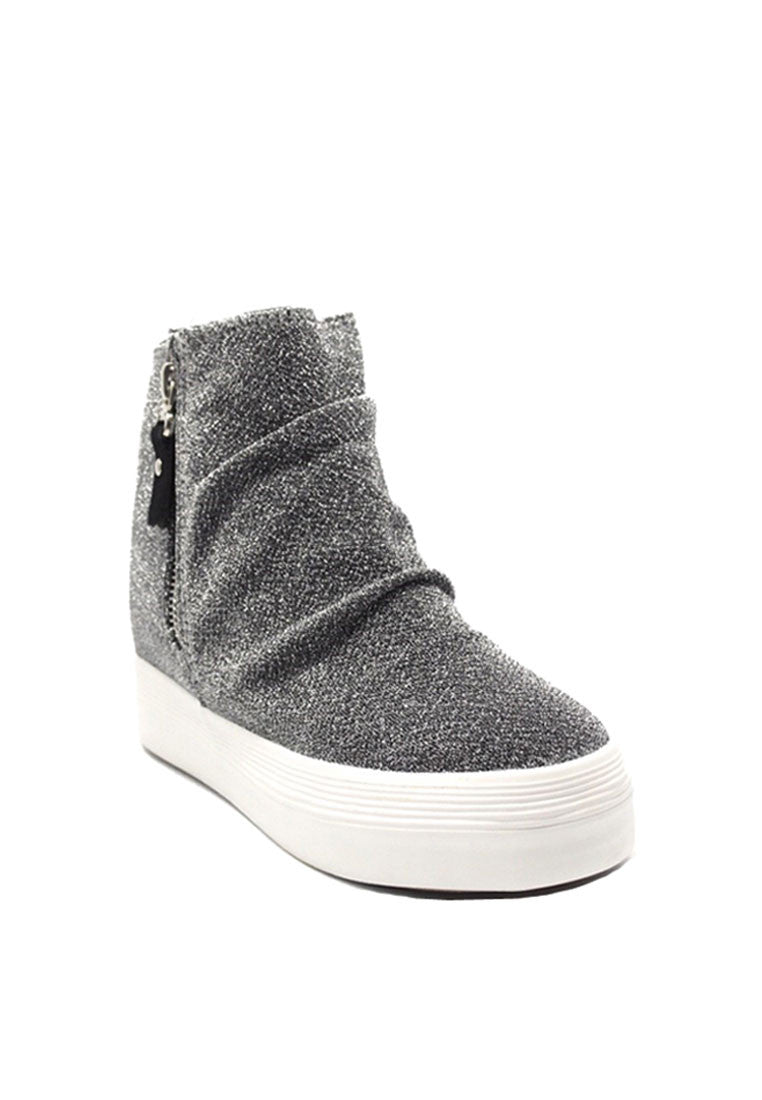 รองเท้าบูทกลิตเตอร์ กันหนาว - Glitter Zipper Cacual Platfrom Ankle Boots