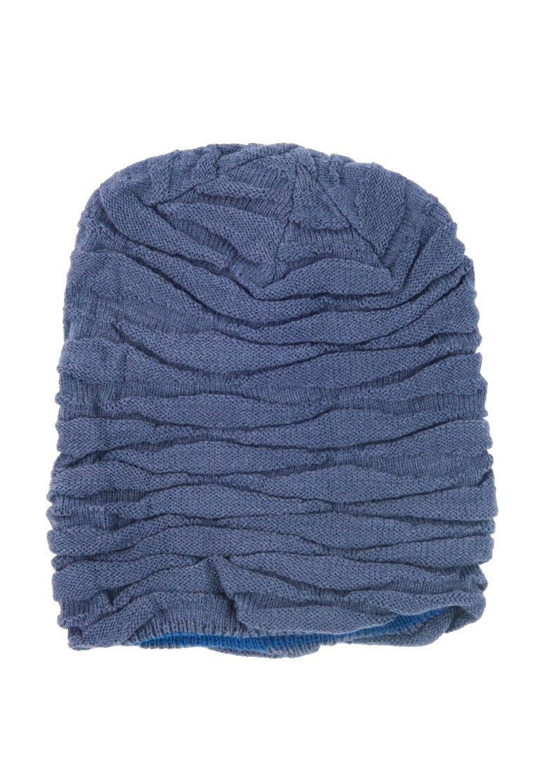 หมวกไหมพรมผ้าสองสี - Soft Lined Thick Knit Warm Reversible Winter Slouchy Beanies Hat