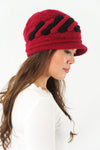 หมวกไหมพรมทอสลับสี - Visor Wool Knit Hat