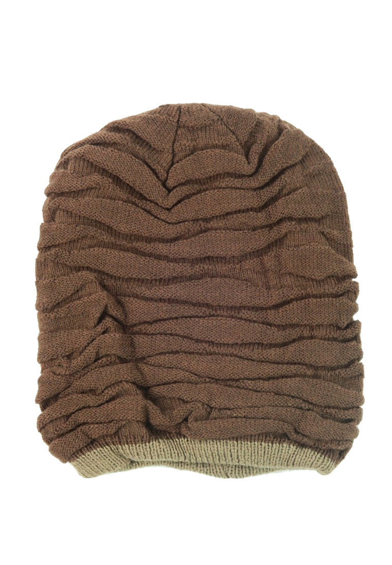 หมวกไหมพรมผ้าสองสี - Soft Lined Thick Knit Warm Reversible Winter Slouchy Beanies Hat