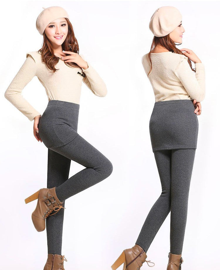 กระโปรงกางเกงเลกกิ้งทรงดินสอ - Pencil Mini Skirt with Leggings