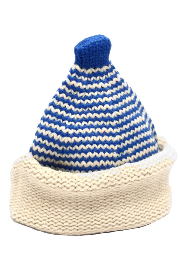 หมวกไหมพรมลายริ้ว - Unisex Winter striped Textured-Knit hat