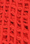 ผ้าพันคอไหมพรมตาข่าย  - Large Cable-Knit Soft Wool Scarf
