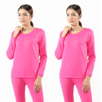 เสื้อลองจอห์นฮีทเท็คคอกลม (2ชิ้น) - Round Neck Thermal Winter Heattech Long Johns T-shirt