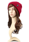 หมวกไหมพรมถักลายเปีย บุขนด้านใน H012- Unisex Cable Knit Fleece Lining Knit Beanie Ski Hat