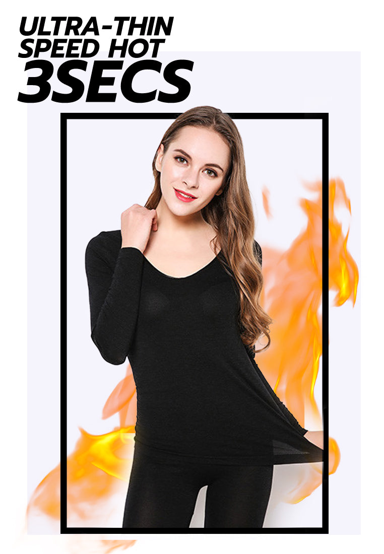 ชุดลองจอนแบบอัลตราสลิม อุ่นภายใน 3 วิ - 3 seconds speed warm ultra-thin thermal underwear set