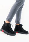 รองเท้าบูทกันหนาว No.6503 - Lace Up Leather Ankle Boots