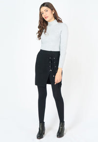 เสื้อไหมพรมคอเต่าแขนยาว - Korean Thick Turtleneck Sweater (T-076)