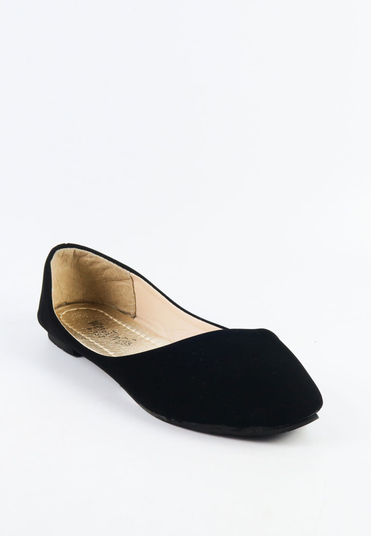 รองเท้าคัชชูส้นแบน A-197 - Shimmer Pointy Toe Ballet Flats
