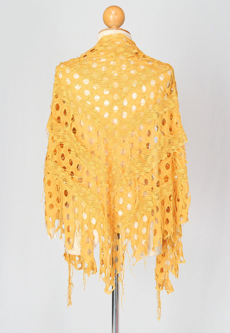 ผ้าพันคอคลุมไหล่ - Double-Layer Triangle Scarf