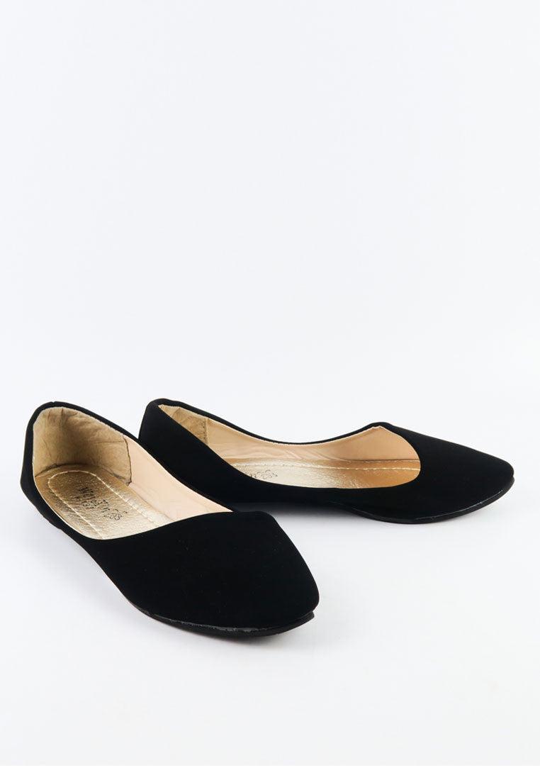 รองเท้าคัชชูส้นแบน A-197 - Shimmer Pointy Toe Ballet Flats