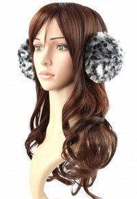 ที่ปิดหูกันหนาวลายเสือดาว - Leopard Printed Faux Fur Winter Earmuffs