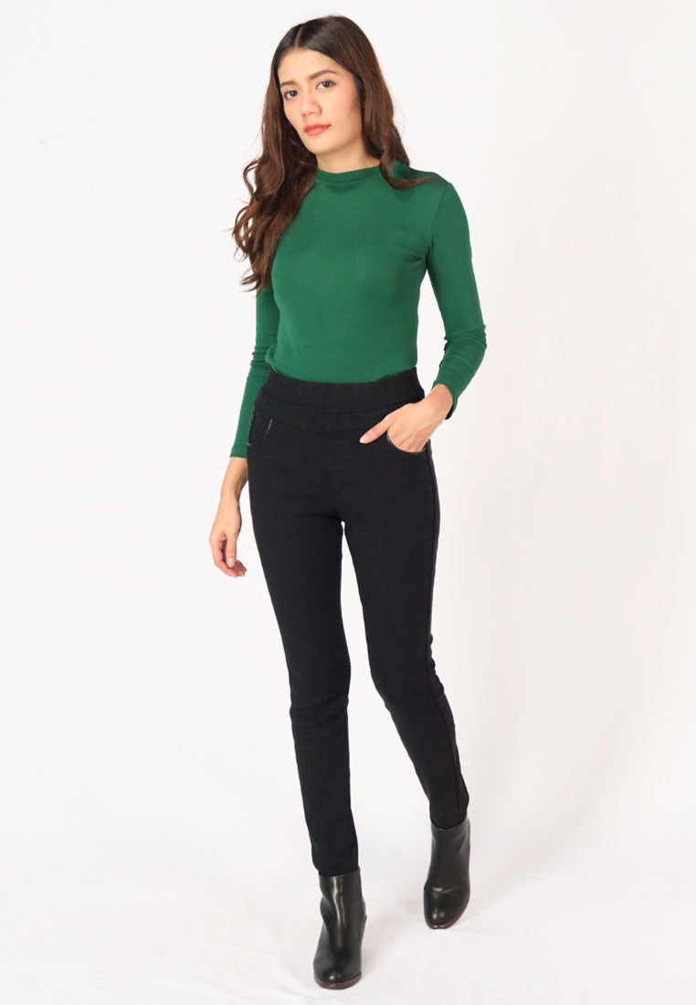 กางเกงบุกันหนาวฮีทเทค No.9279- Thick Thermal Heatech Pencil Pants Skinny Jeans